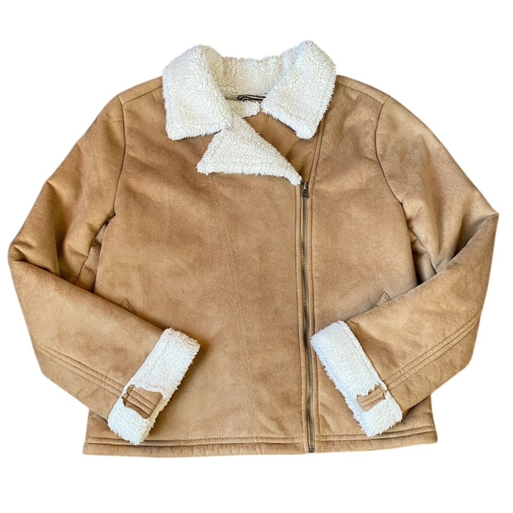 Old Navy Girl’s Tan Sherpa Jacket Size XL (14)